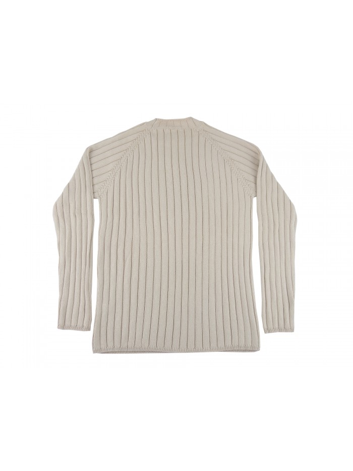 Malo Maglia Donna Mod. Coste Verticali Beige