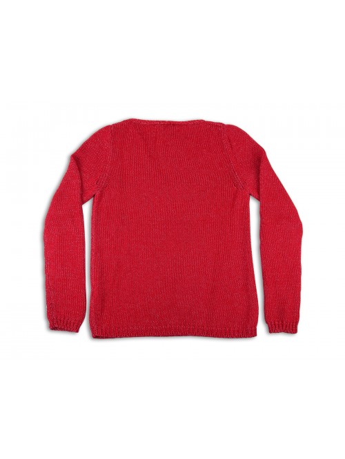 Malo Maglia Donna Mod. collo a V Treccia