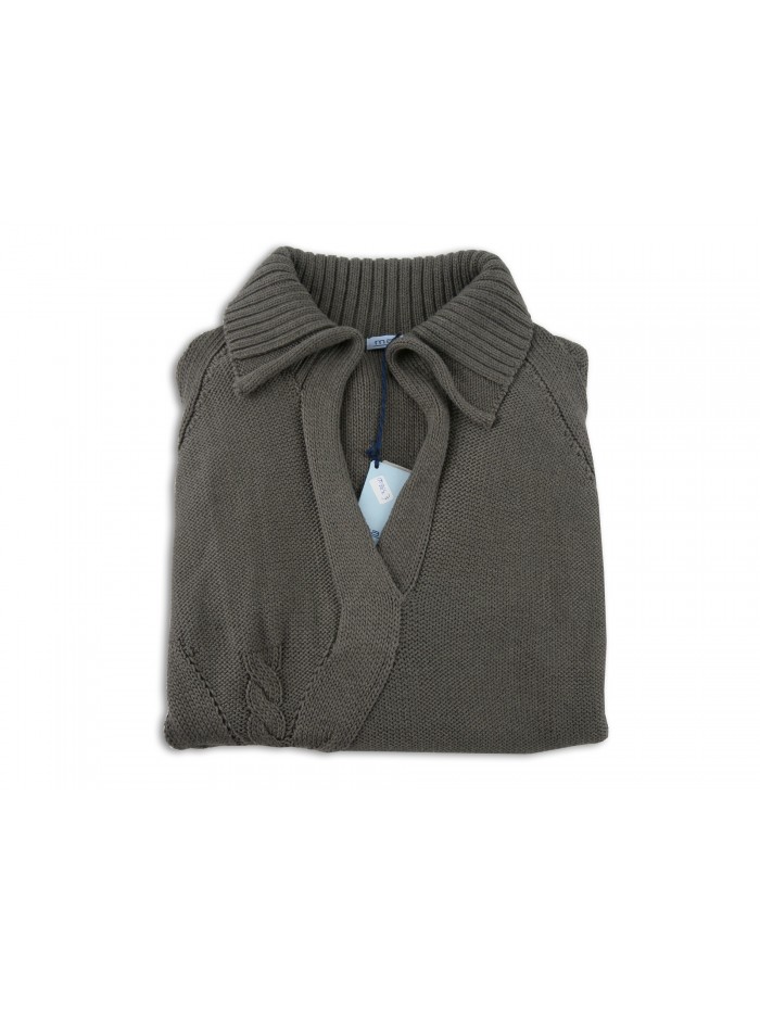 Malo Jersey Woman Mod. Polo V-neck Braids Malo Jersey Woman Mod. Polo V-neck Braids