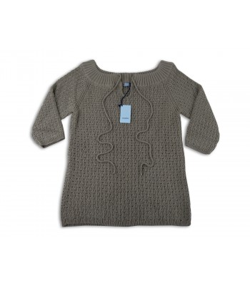 Malo Jersey Woman Mod. Short Sleeve Turtledove laces 2