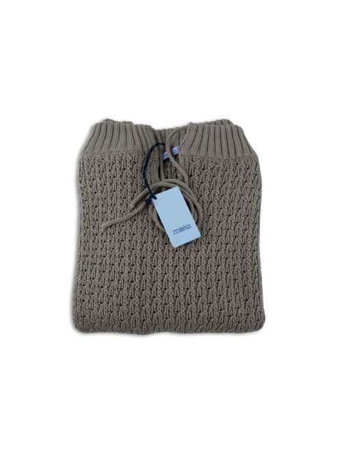 Malo Maglia Donna Mod. Manica corta laccetti Tortora