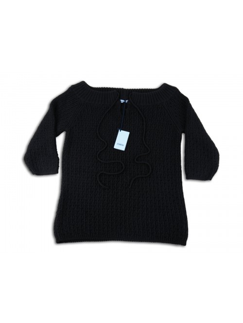 Malo Jersey Woman Mod. Short sleeve black laces