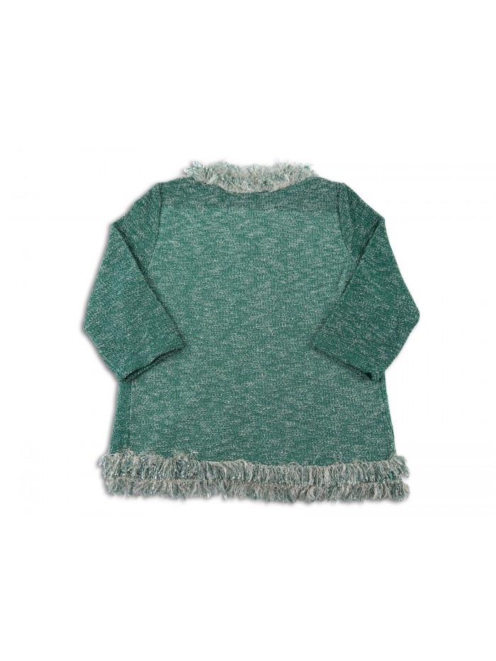 Neera Giacca Donna Mod. Piquet Sfrangiata Verde