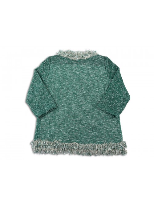 Neera Giacca Donna Mod. Piquet Sfrangiata Verde