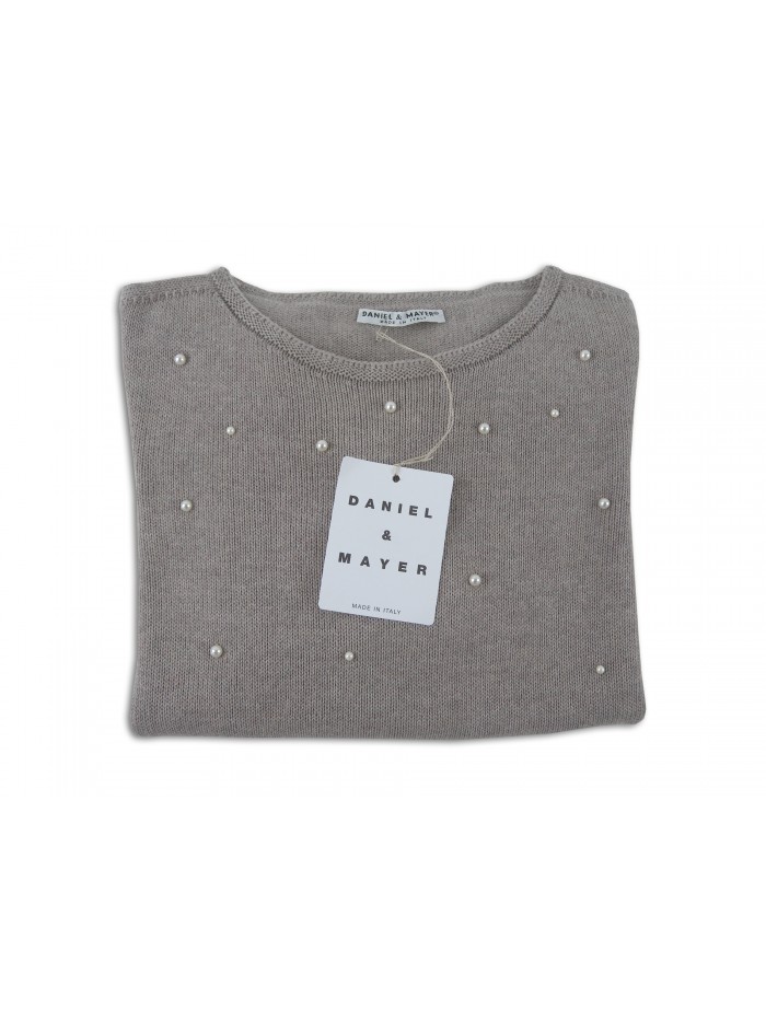 Daniel & Mayer Women's Sweater Art. 71346 Dove Gray Pearls Daniel & Mayer Women's Sweater Art. 71346 Dove Gray Pearls