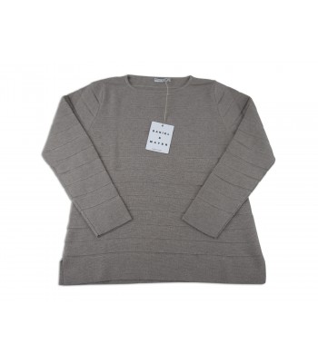 Daniel & Mayer Women's Sweater Art. 13995 Dove gray lines 2
