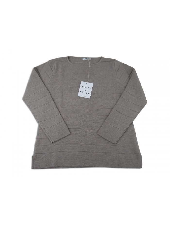 Daniel & Mayer Women's Sweater Art. 13995 Dove gray lines