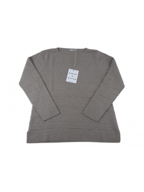 Daniel & Mayer Women's Sweater Art. 13995 Dove gray lines