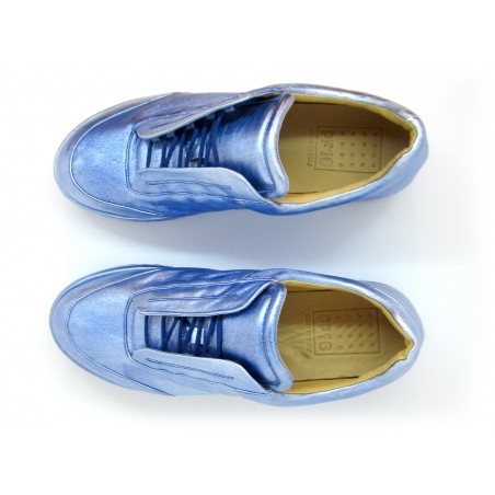 Women's Diamond Sneakers in embroidered fabric with sequin decoration striped sole