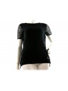 Blugirl Women's Jersey Art. 1612 Black Fringed Lace