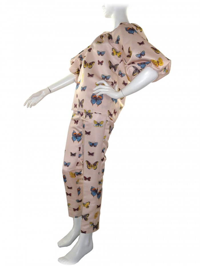 Blugirl Women's Complete Dress Art. 46405/46387 Pink Butterflies