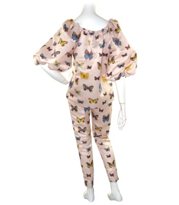 Blugirl Women's Complete Dress Art. 46405/46387 Pink Butterflies 2