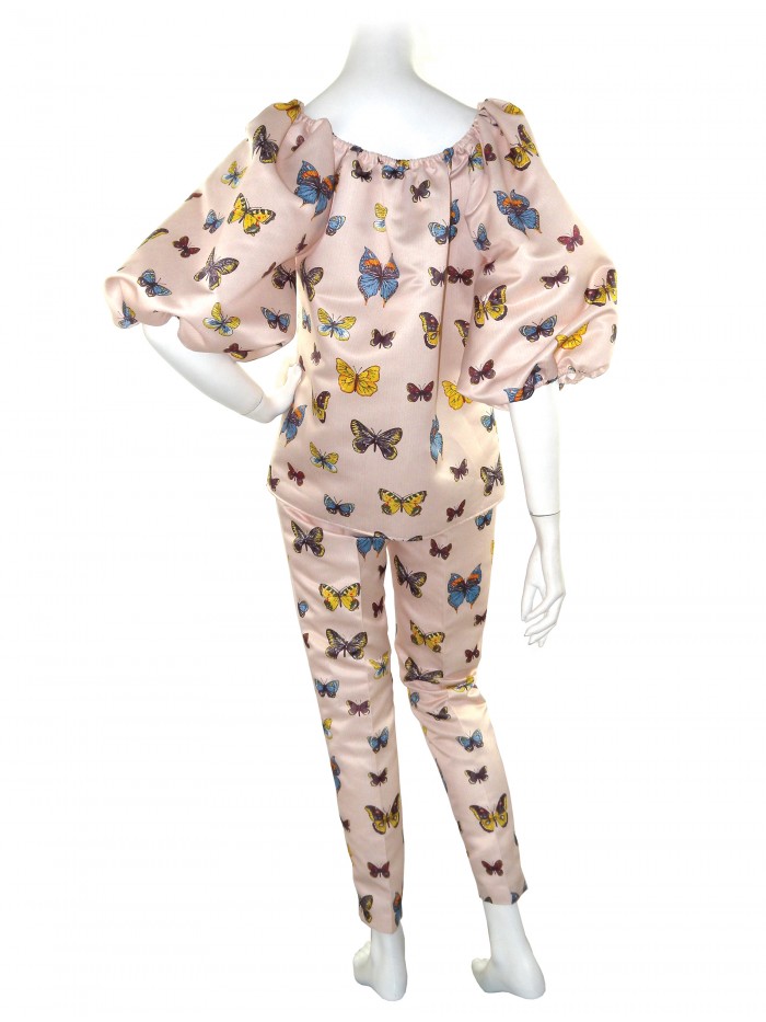 Blugirl Women's Complete Dress Art. 46405/46387 Pink Butterflies