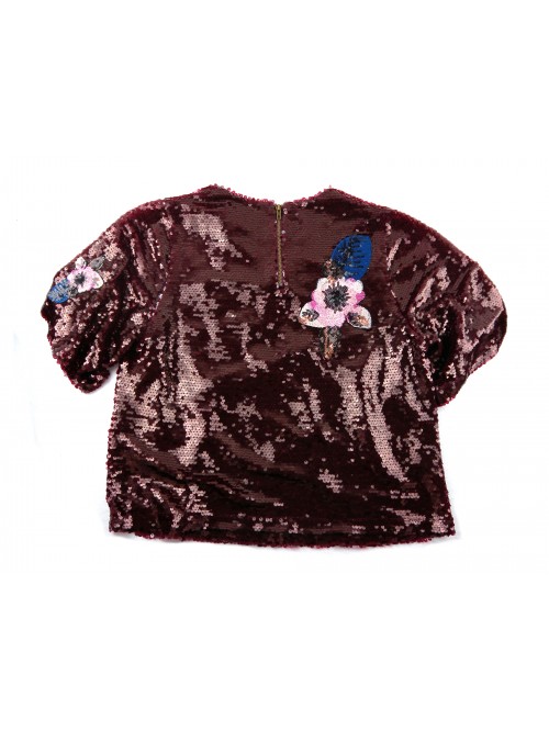 Paperlace Women's Jersey Total Pailletes Wine