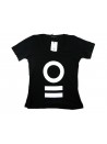 Zeusedera Women's T-Shirt Print Circle Black Stripes