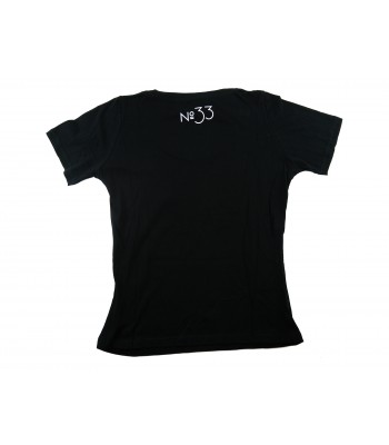 Zeusedera T-Shirt Donna Stampa Cerchio Righe Nero 2