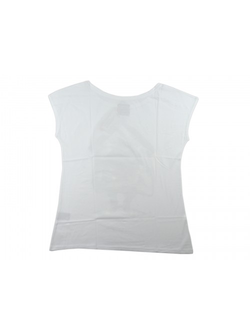 Zeusedera T-Shirt Donna Art. Sense 1 Stampa Uomo Bianco