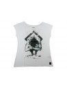Zeusedera T-Shirt Donna Art. Sense 1 Stampa Uomo Bianco