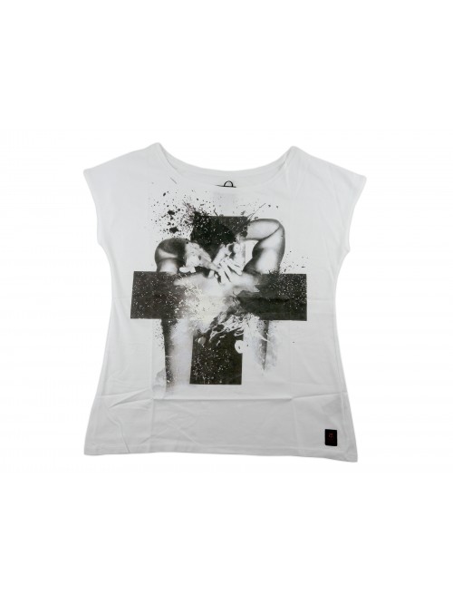 Zeusedera T-Shirt Donna Art. Sense 2 Stampa Uomo Bianco Zeusedera T-Shirt Donna Art. Sense 2 Stampa Uomo Bianco
