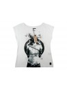 Zeusedera T-Shirt Donna Art. Sense 3 Stampa Uomo Bianco