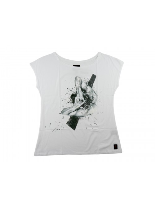 Zeusedera Women's T-Shirt Art. Sense 4 Print White Man