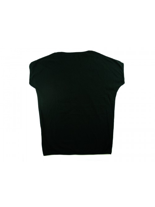 Zeusedera T-Shirt Donna Art. E18-2044 Stampa Donna Nero