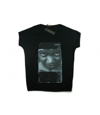 Zeusedera Women's T-Shirt Art. E18-2044 Women's Black Print