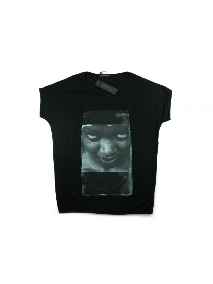 Zeusedera Women's T-Shirt Art. E18-2044 Women's Black Print