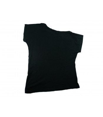 Zeusedera T-Shirt Donna Art. E18-2046 Stampa Mano Nero 2