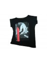 Zeusedera T-Shirt Donna Art. E18-2046 Stampa Mano Nero