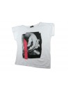 Zeusedera T-Shirt Donna Art. E18-2046 Stampa Mano Bianco