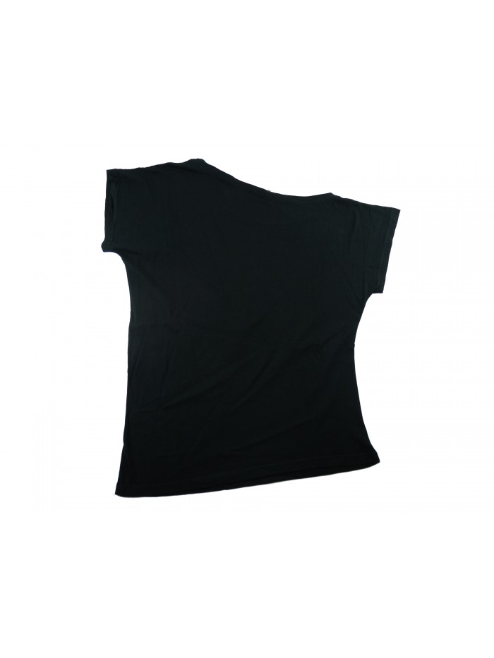 Zeusedera T-Shirt Donna Art. E18-2047 Stampa Face Nero