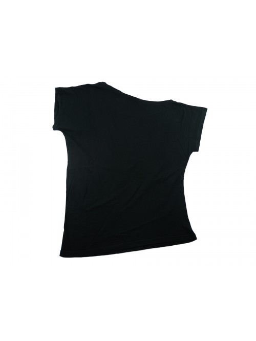 Zeusedera T-Shirt Donna Art. E18-2047 Stampa Face Nero