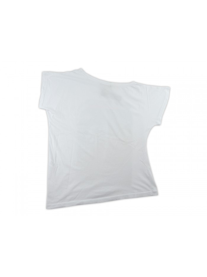 Zeusedera T-Shirt Donna Art. E18-2047 Stampa Face Bianco