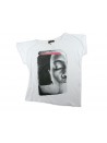 Zeusedera T-Shirt Donna Art. E18-2047 Stampa Face Bianco