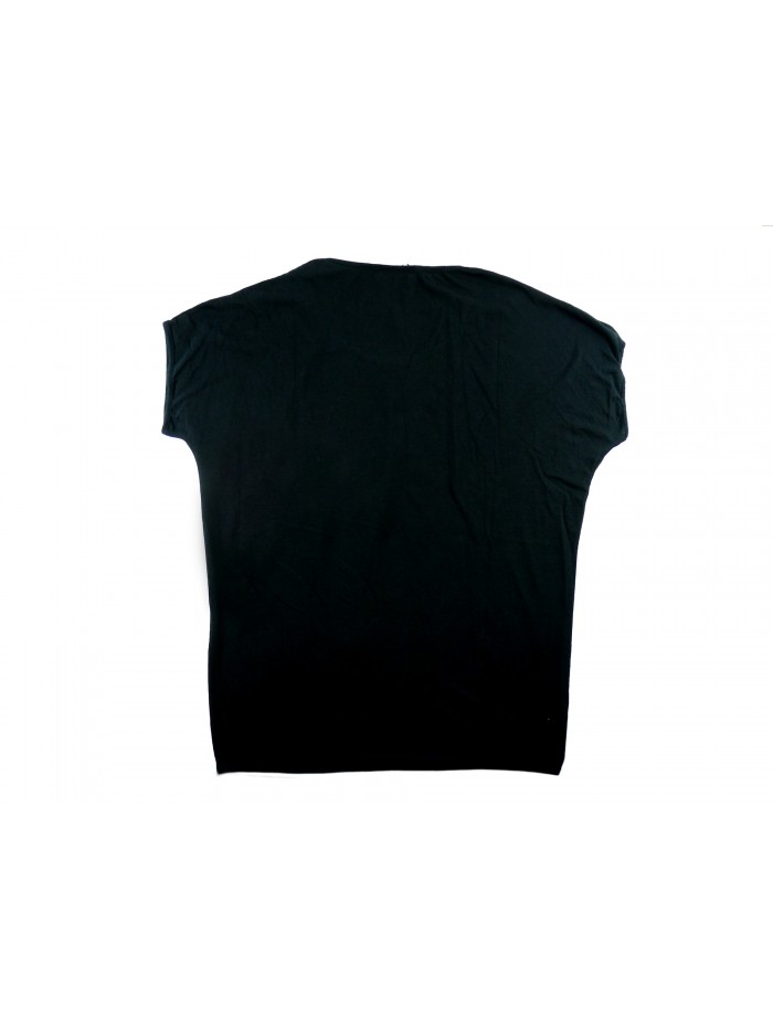 Zeusedera T-Shirt Donna Art. E18-2043 Stampa Mani Nero