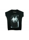 Zeusedera T-Shirt Donna Art. E18-2043 Stampa Mani Nero