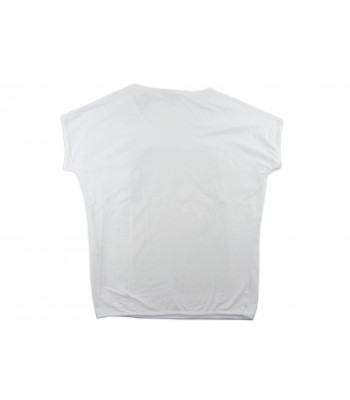 Zeusedera T-Shirt Donna Art. E18-2043 Stampa Mani Bianco 2