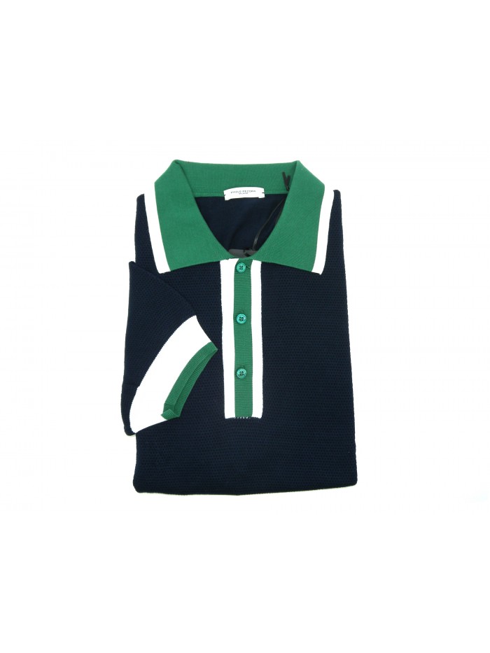 Paolo Pecora Men's Polo Shirt A3 Blue Golf Nest Paolo Pecora Men's Polo Shirt A3 Blue Golf Nest