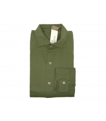 H9 53 Camicia Uomo Mod. Amalfi HS2193 Verde Militare