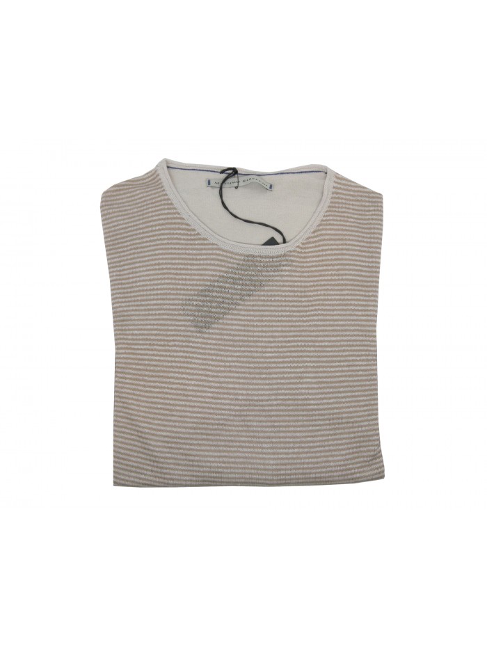 Massimo Rebecchi Men's Shirt Art. V0B615KI Beige Stripes Massimo Rebecchi Men's Shirt Art. V0B615KI Beige Stripes