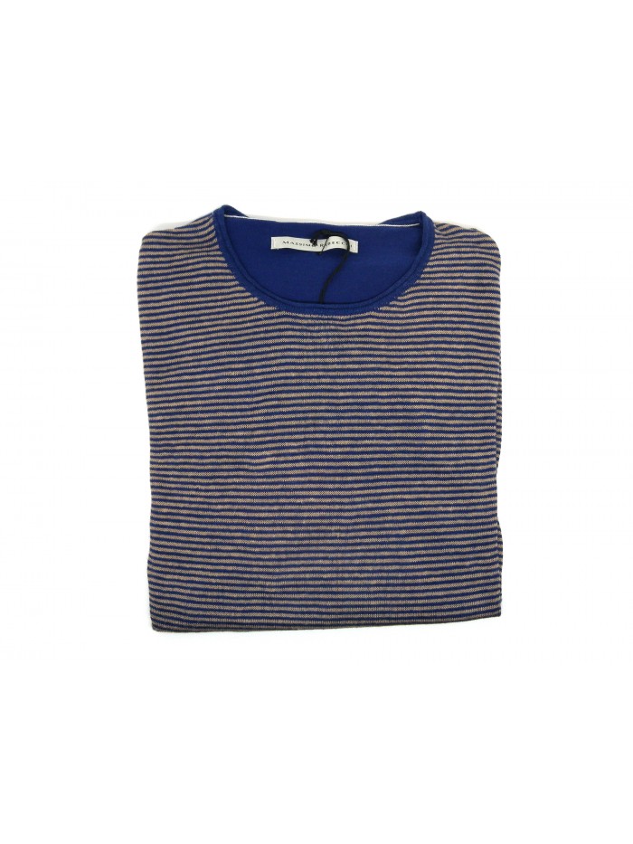 Massimo Rebecchi Men's Shirt Art. V0B615KI Blue Stripes Massimo Rebecchi Men's Shirt Art. V0B615KI Blue Stripes