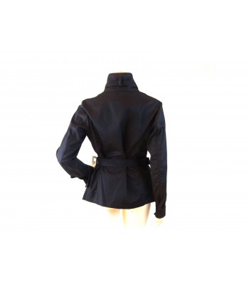 Giacca Donna lunga con 2 tasche a cerniera zip e cintura con fibbia. 2