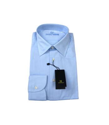 Harry & Sons Man Shirt Art. 67307 Light Blue Texture