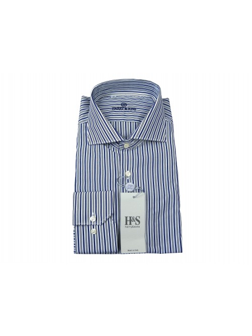 Harry Sons Man Shirt Art. 508 NL 23480 Blue Striped