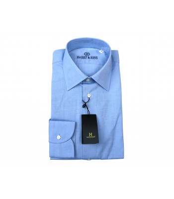 Harry & Sons Shirt Man Art. 808 Fil a Fil Light Blue