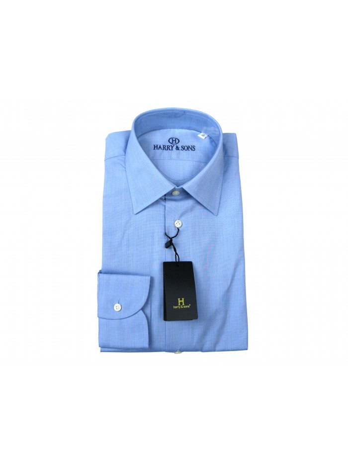 Harry & Sons Camicia Uomo Art. 808 Fil a Fil Celeste Harry & Sons Camicia Uomo Art. 808 Fil a Fil Celeste