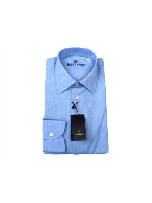 Harry & Sons Shirt Man Art. 808 Fil a Fil Light Blue Harry & Sons Shirt Man Art. 808 Fil a Fil Light Blue