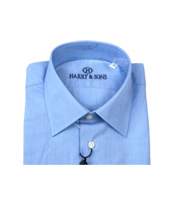 Harry & Sons Shirt Man Art. 808 Fil a Fil Light Blue 2