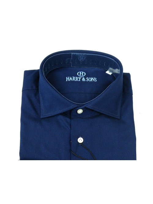 Harry & Sons Man Shirt Art. 66611 Blue Texture